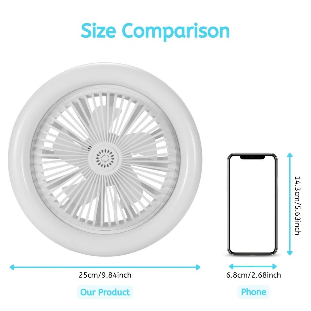 AirHalo Portable Ceiling Fan Compact USB Rechargeable Mini Fan