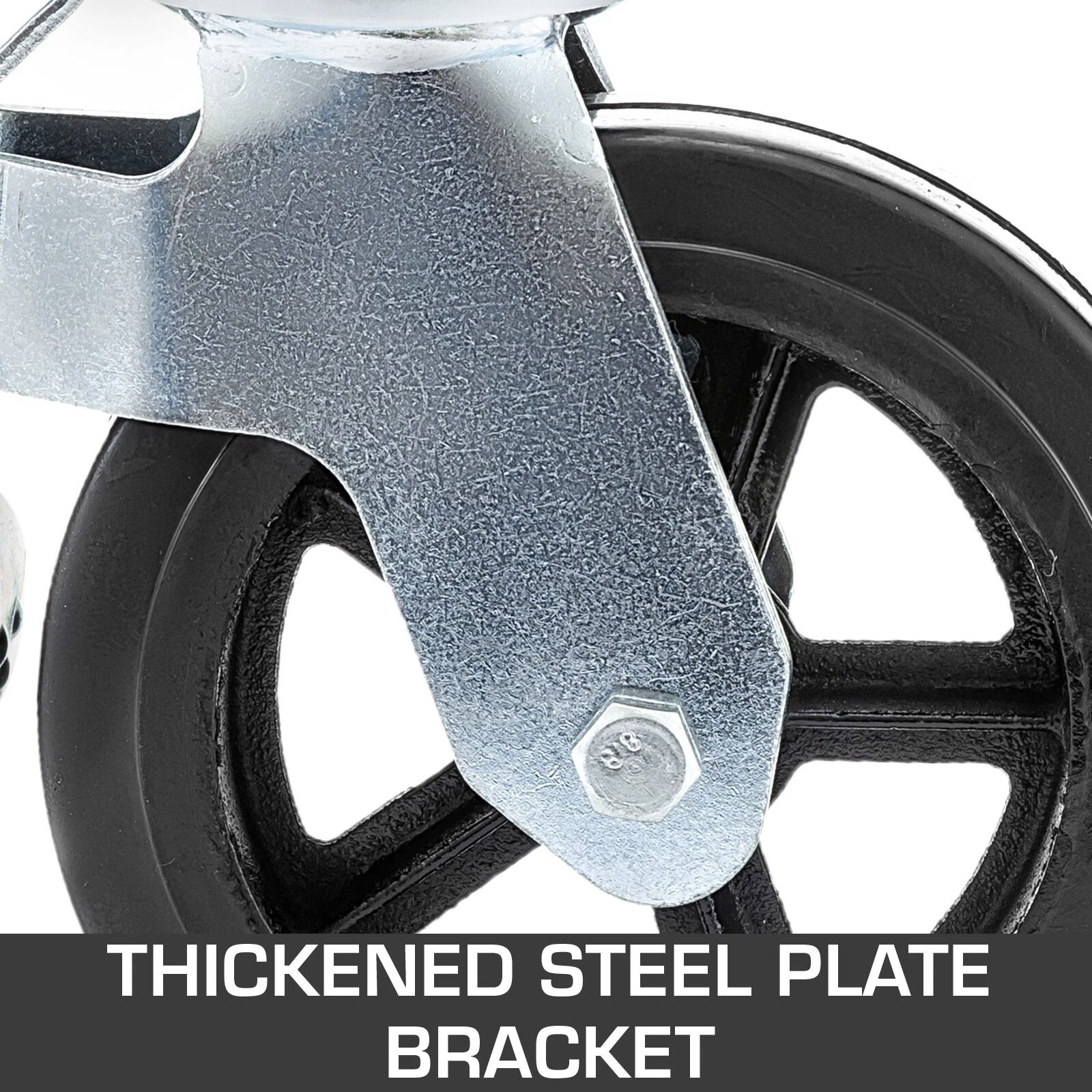 Scaffolding Caster Wheels with Locking Brakes, Capacity, Stem
