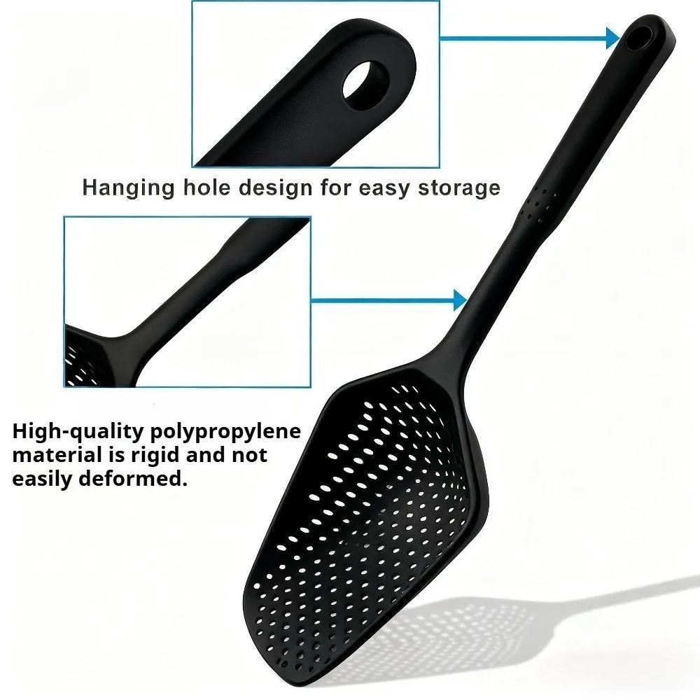 Long Handle Skimmer Spoon – Wire Strainer for Frying, Pasta, and Everyday Cooking
