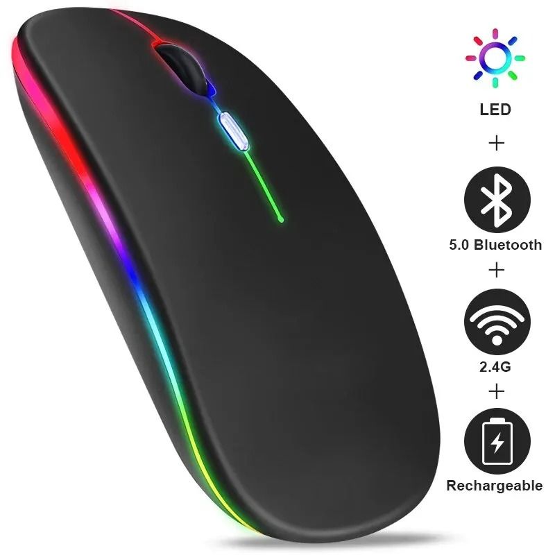 Wireless RGB Rechargeable Bluetooth Mouse