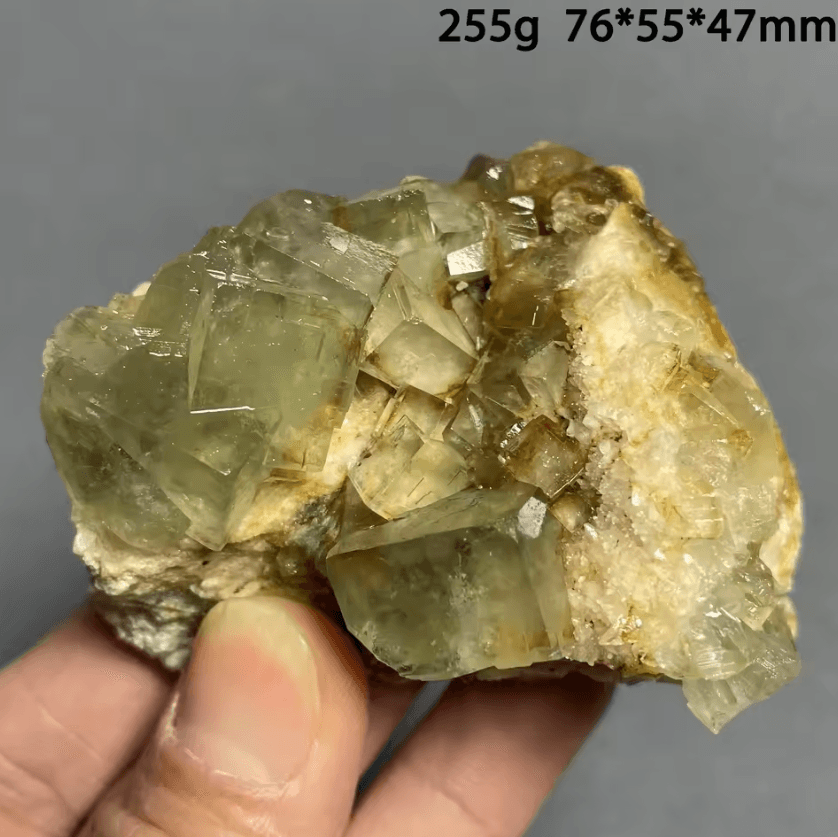 Natural Madagascar Green Fluorite Crystal Cluster – Raw Healing Stone & Mineral Home Decor