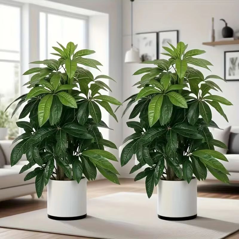 Large Artificial Money Tree Palm Realistic Tropical Plant for Indoor Outdoor Decor