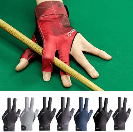 Open Finger Billiard Glove Breathable Polyester Snooker and Pool Glove with Adjustable Strap