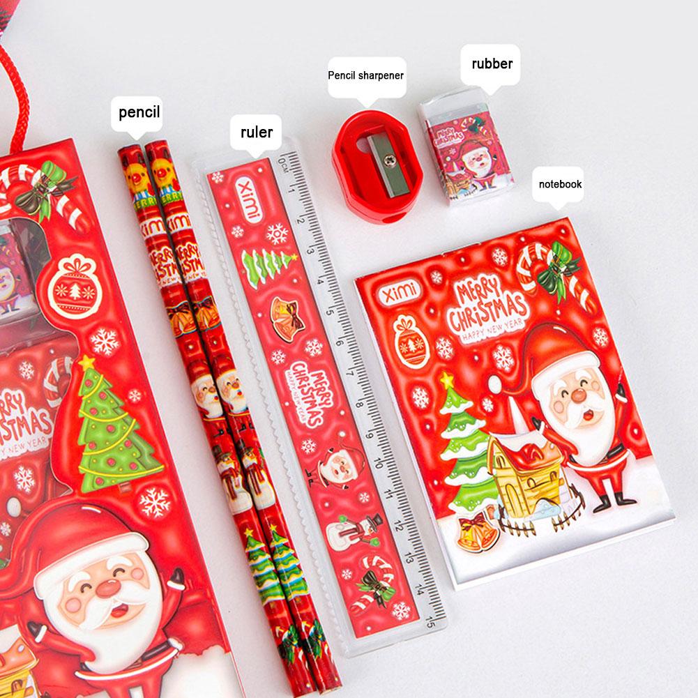 Cartoon Kids Stationery Set with Pencil Case, Pencils, and Erasers – Perfect School Supplies Gift Box