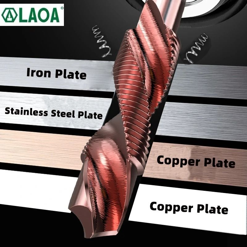LAOA Hex Shank Tap Drill Bit Set with Cobalt HSS for Screw Thread Cutting and Drilling