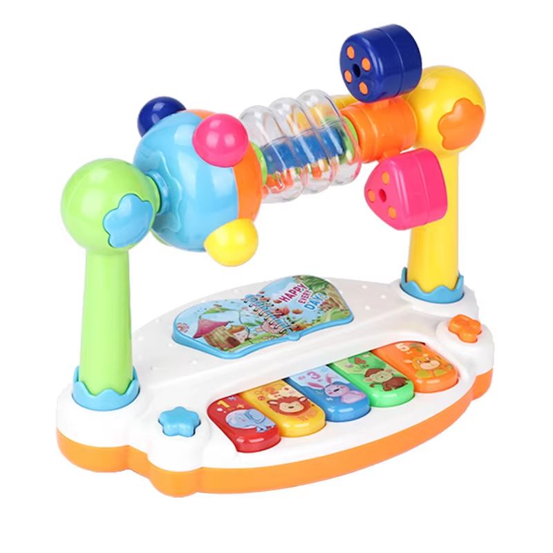 Rotating Baby Piano Musical Toy with Lights and Sound Early Learning Keyboard