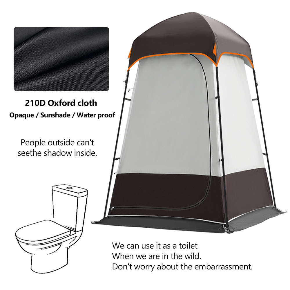 Portable Outdoor Privacy Shower Tent Double-Layer Sun Shelter for Camping, Hiking, Fishing, and More