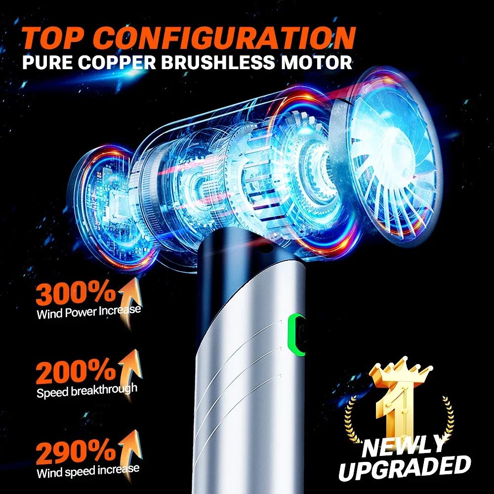 SZUK Foldable Wireless portable car vacuum with strong suction vacuum Power for Quick Car Cleanups