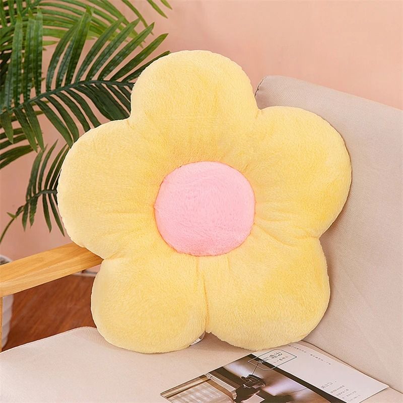 Soft Five Petal Flower Cushion