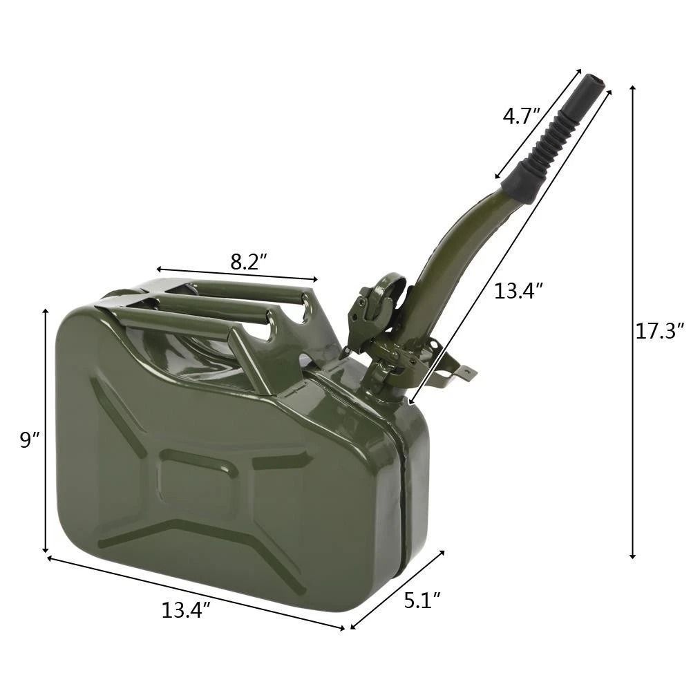 Steel Gas Fuel Can with Pouring Spout – Reliable Backup Storage