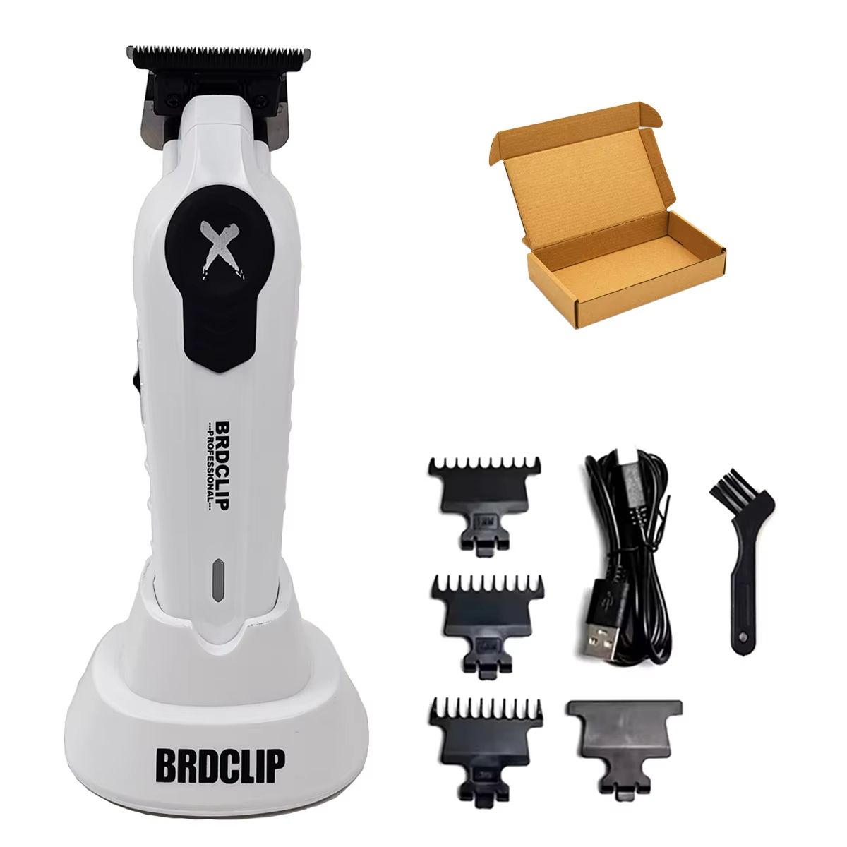 BRDCLIP X Series Professional Electric Hair Trimmer – 7700RPM DLC Blade Barber Tool