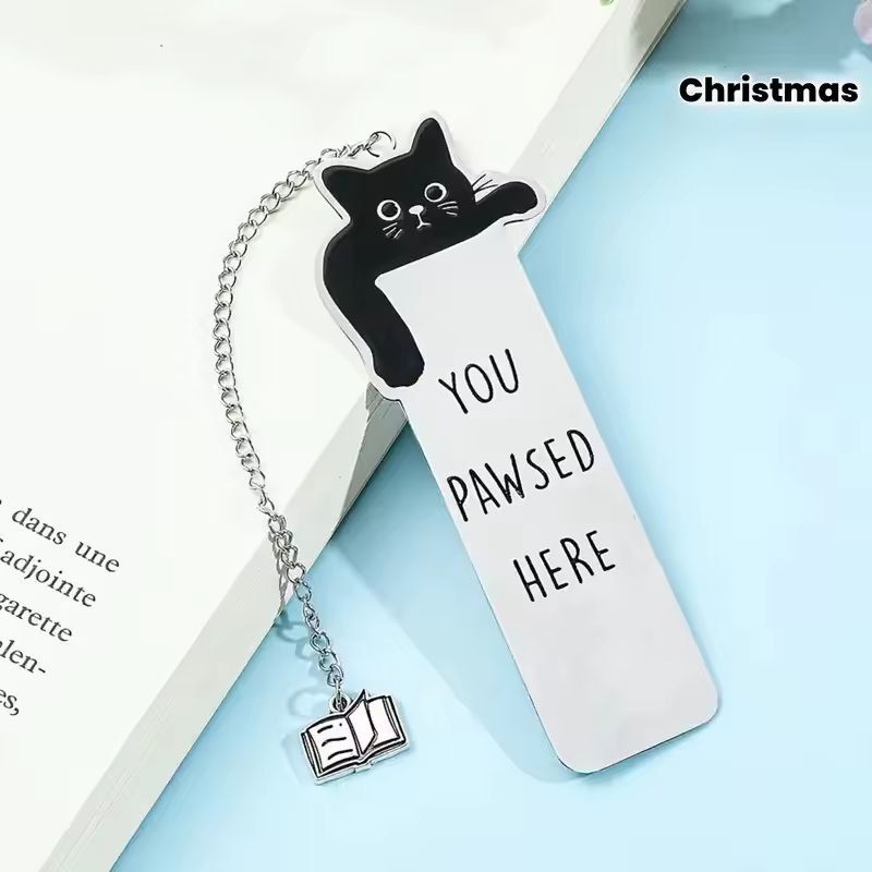 Black Cat Please Stay Bookmark