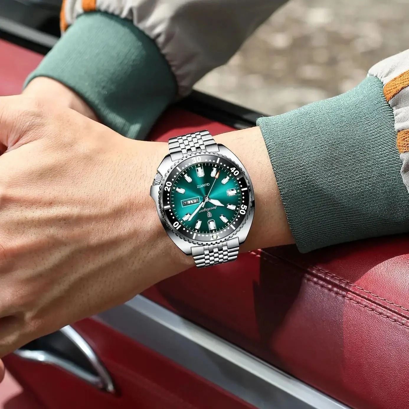 Poedagar Business Men Watch Waterproof Luminous Date Week