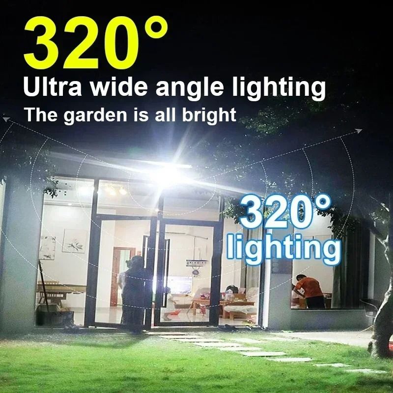 Solar Motion Sensor Outdoor LED Wall Light with Remote Control