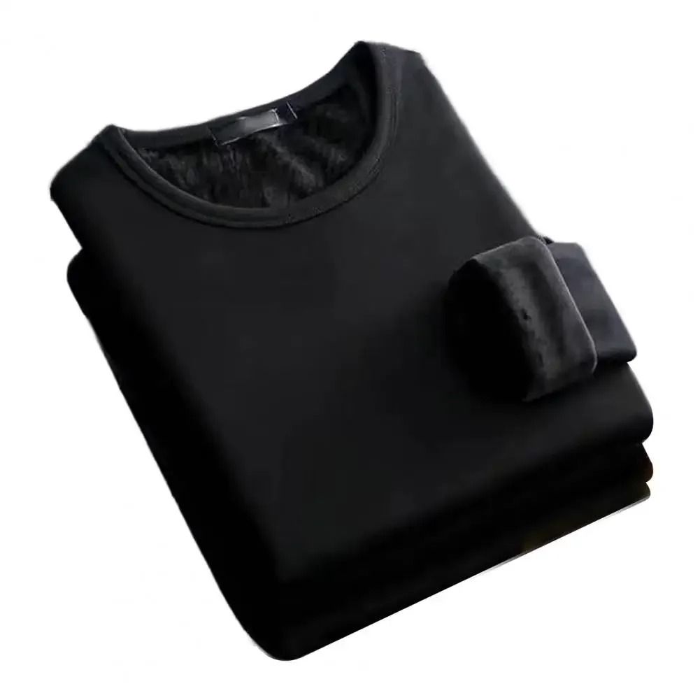 Mens Fleece Lined Thermal Shirt Warm Winter Long Sleeve Base Layer