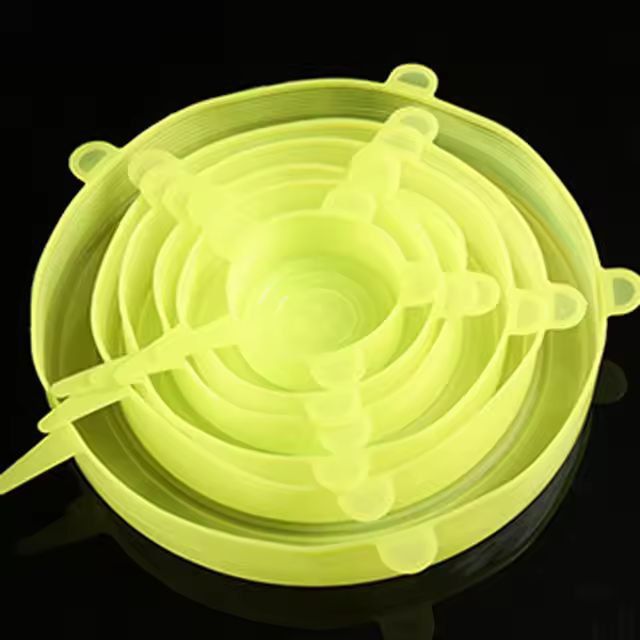 EcoSeal Silicone Stretch-Lid Set – 6-Piece Universal Food Covers