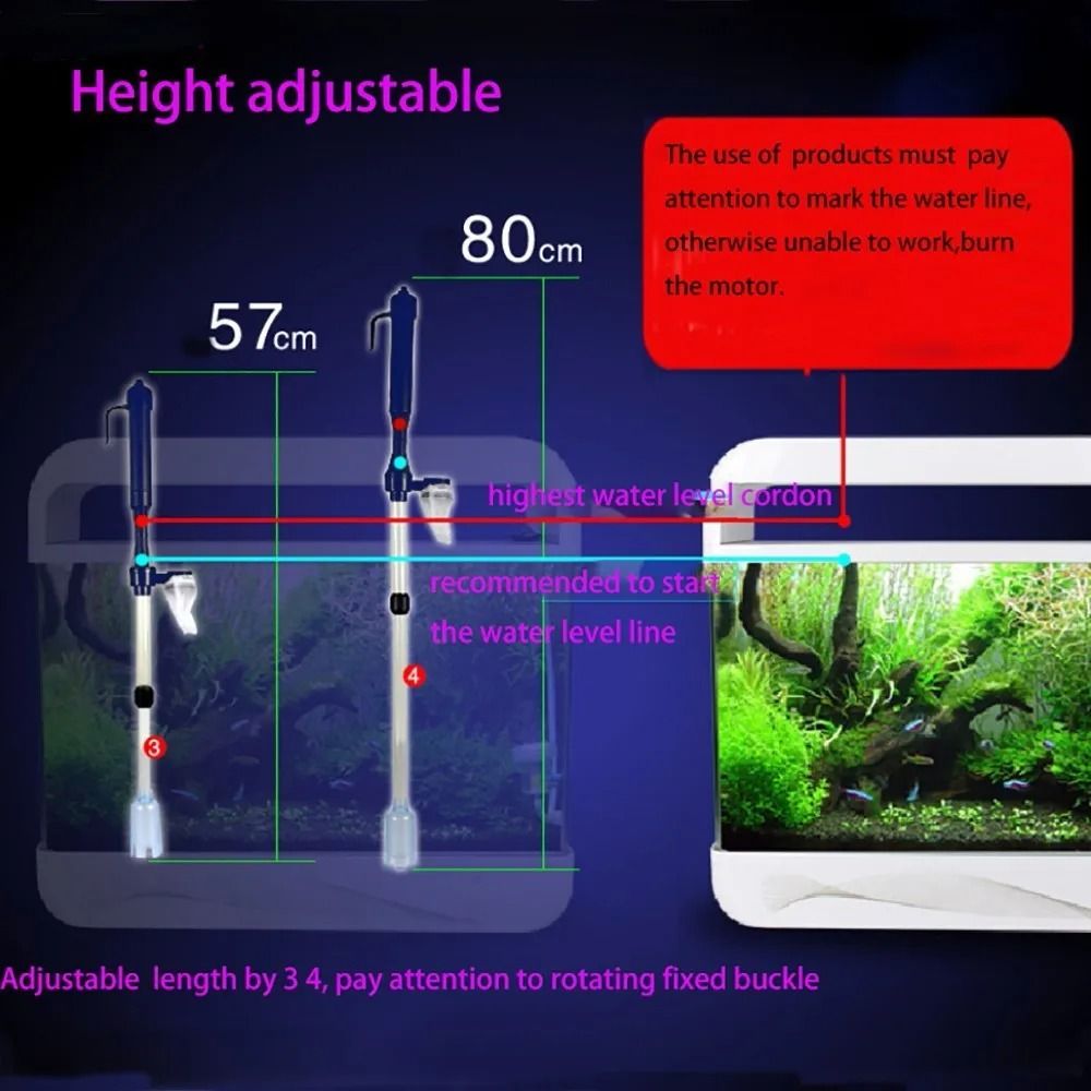 Aquarium Electric Gravel Cleaner Water Changer Vacuum Pump
