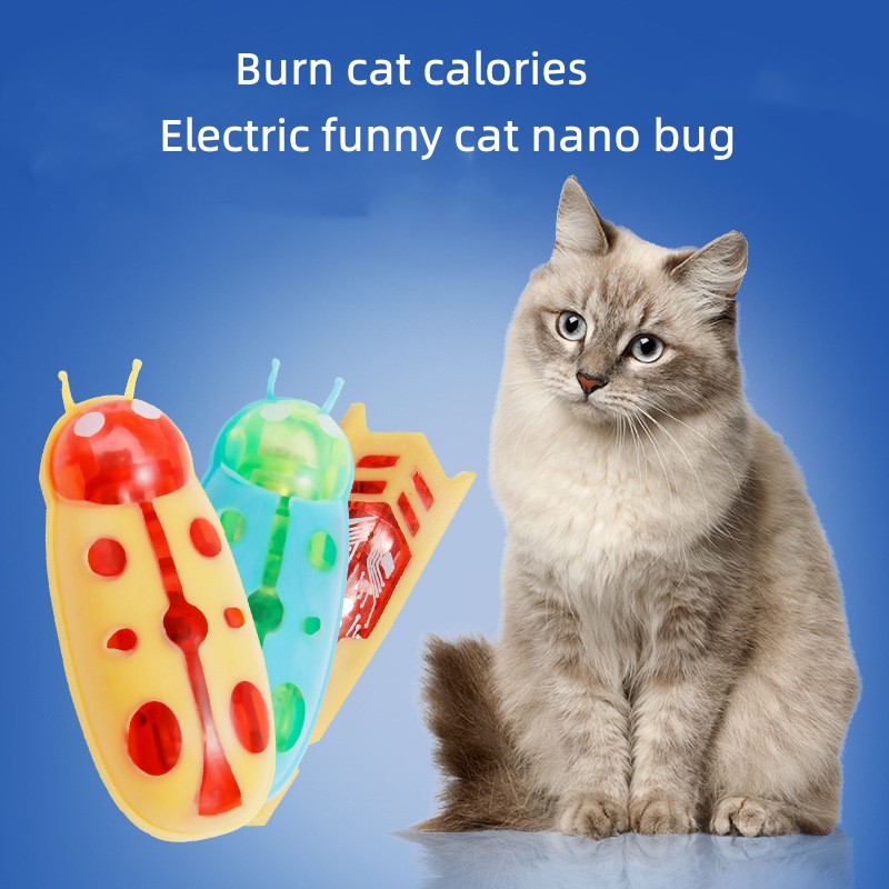 Interactive Mini Electric Bug Cat Toy: Entertaining Pet Beetle Supplies
