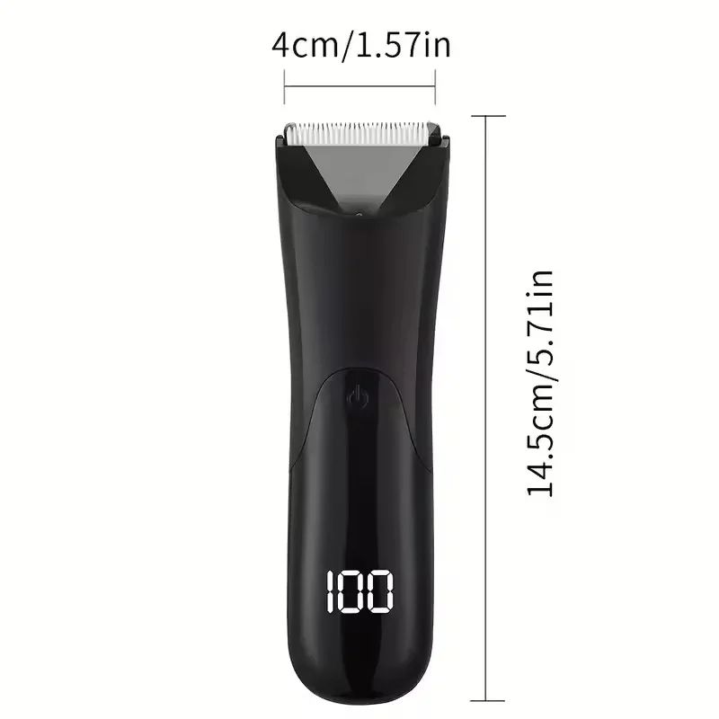 Mens Body Trimmer with Ceramic Blade for Groin and Underarm Grooming