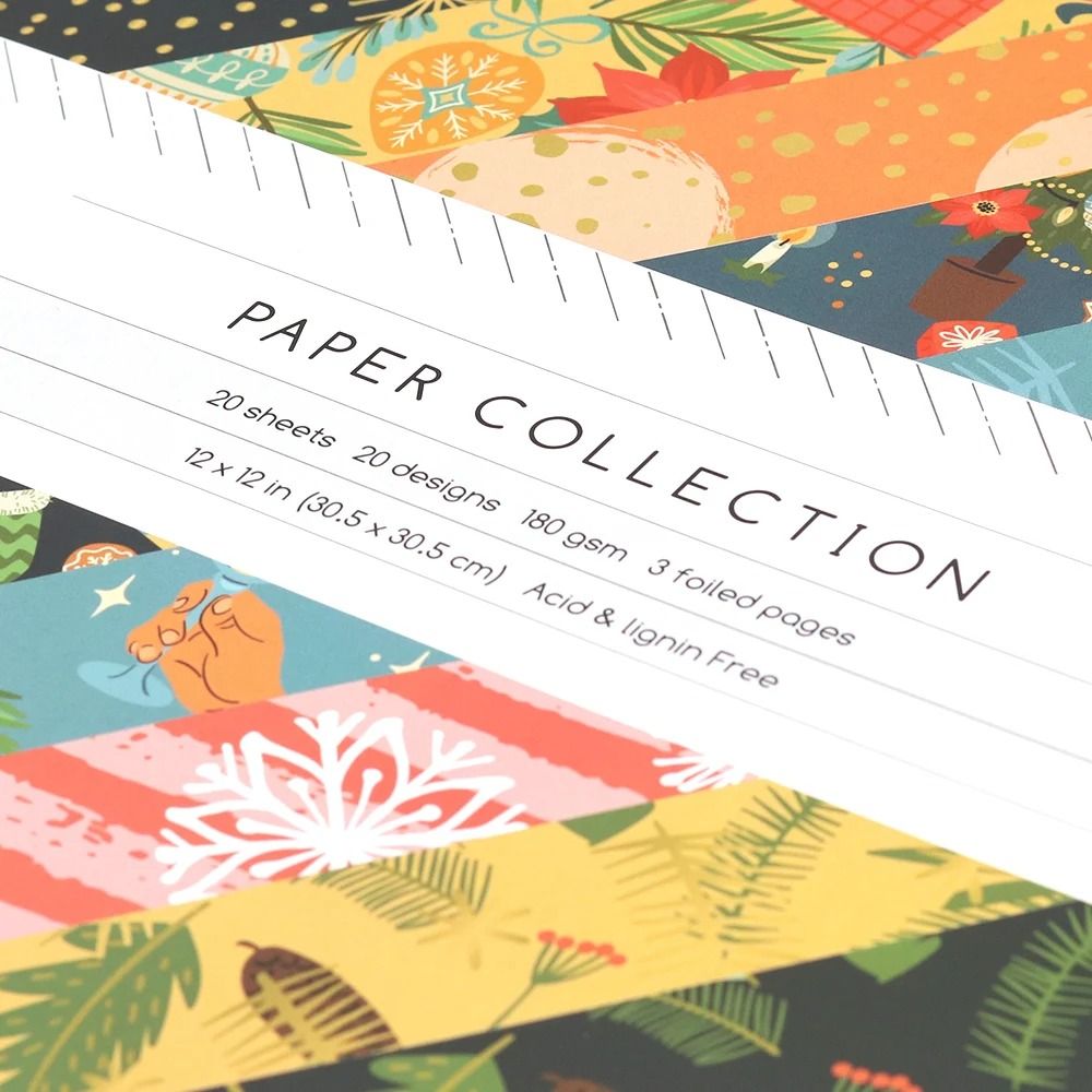 Designer Christmas Pattern Scrapbooking Paper Pack