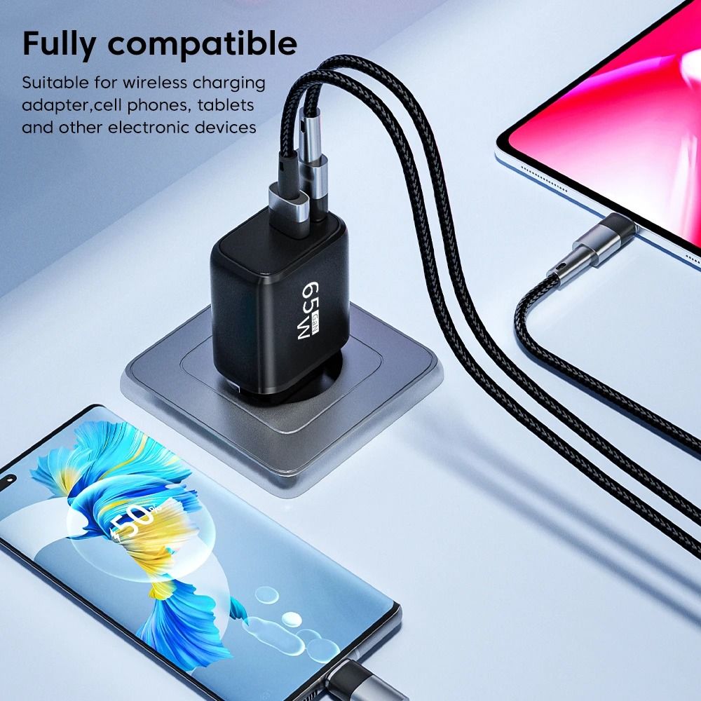 Ultra-High-Fidelity 65W GaN Dual-Node PD & QC Titanium-Grade Wall Power Architecture