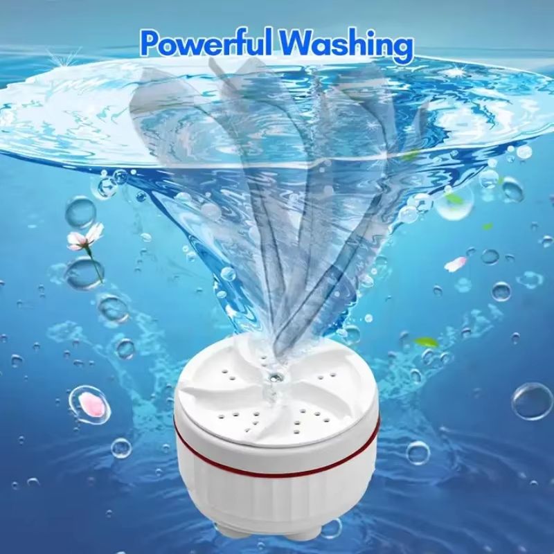 USB Portable Mini Washing Machine Turbine Washer for Travel and Business Trips