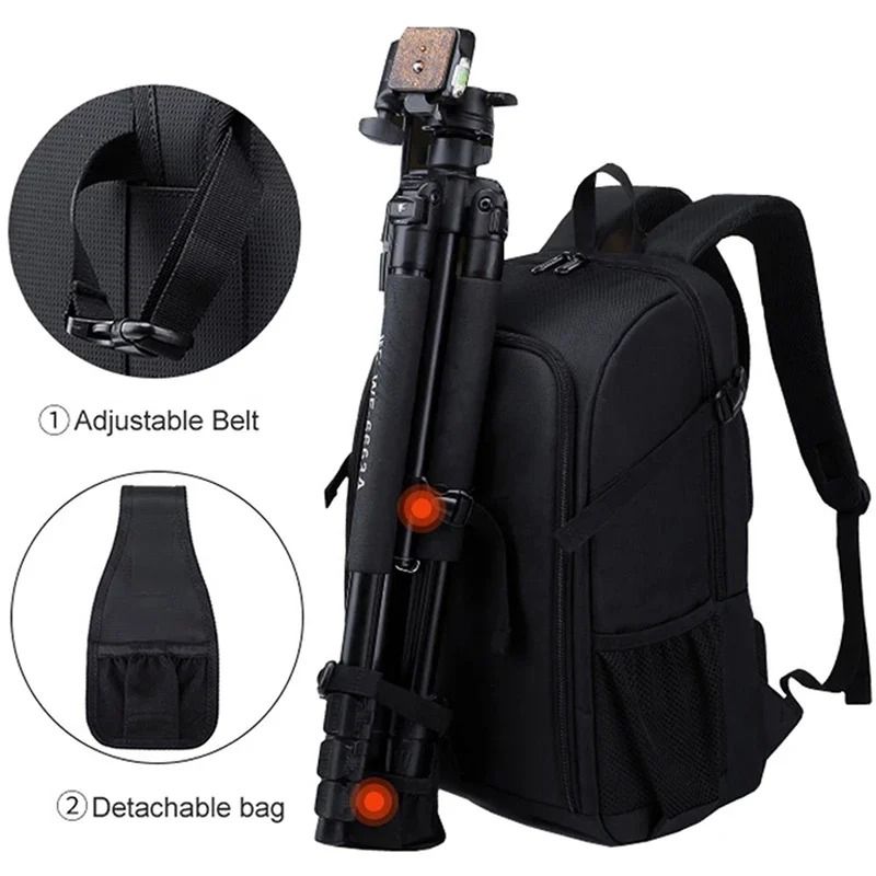 JINNUOLANG Waterproof Photography Backpack for Canon and Nikon DSLR Cameras