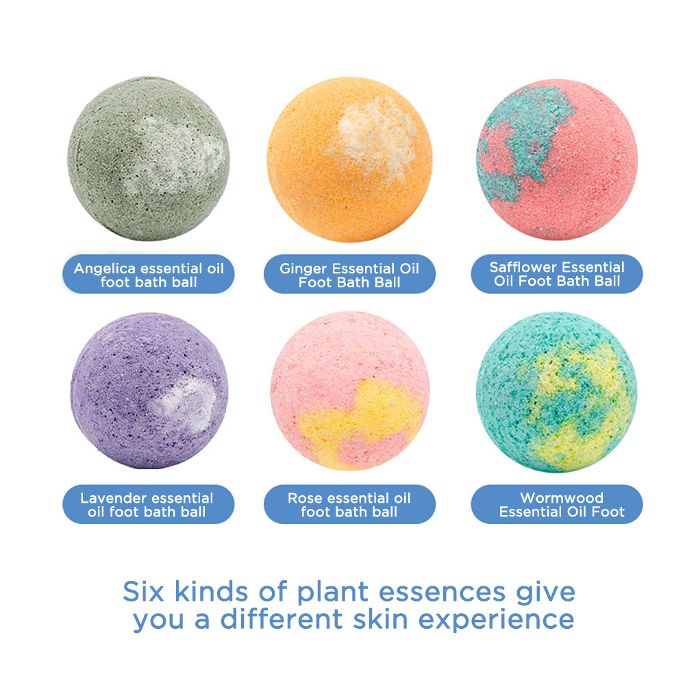 Mini Handmade Bathing Foot Spa Bomb, Organic Bath Bombs Gift, Natural Rich Essential Oils for Relaxing Dry Skin
