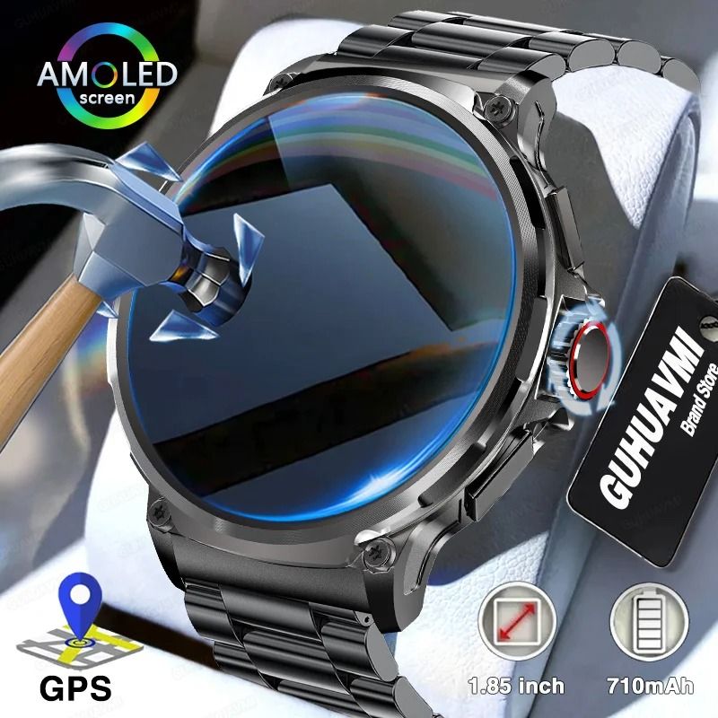 Ultra HD AMOLED GPS Smartwatch with 1.85-Inch Display, 710mAh Battery and Bluetooth Calling
