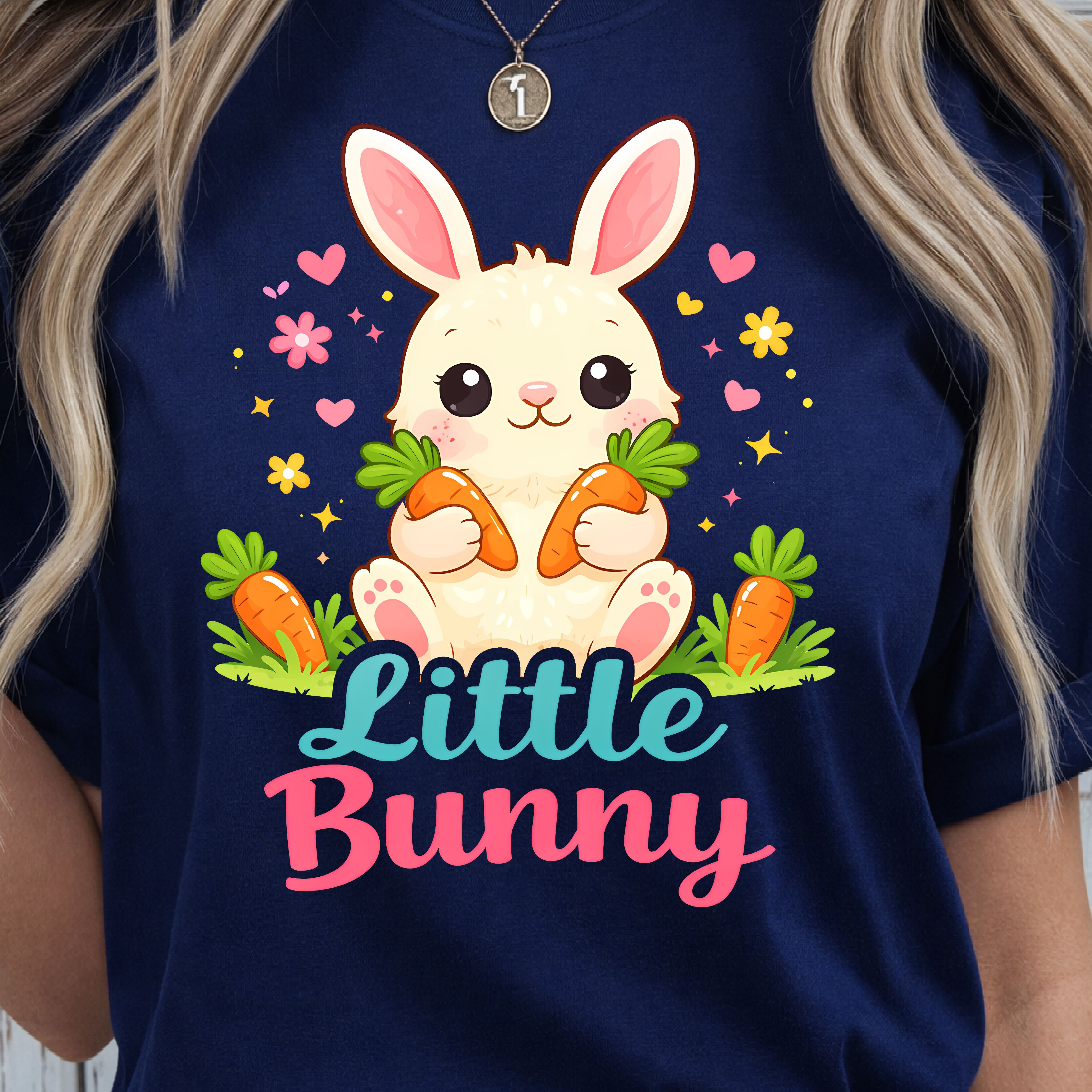 Little Bunny Shirt – Cute Bunny Carrying Carrots Easter Tee