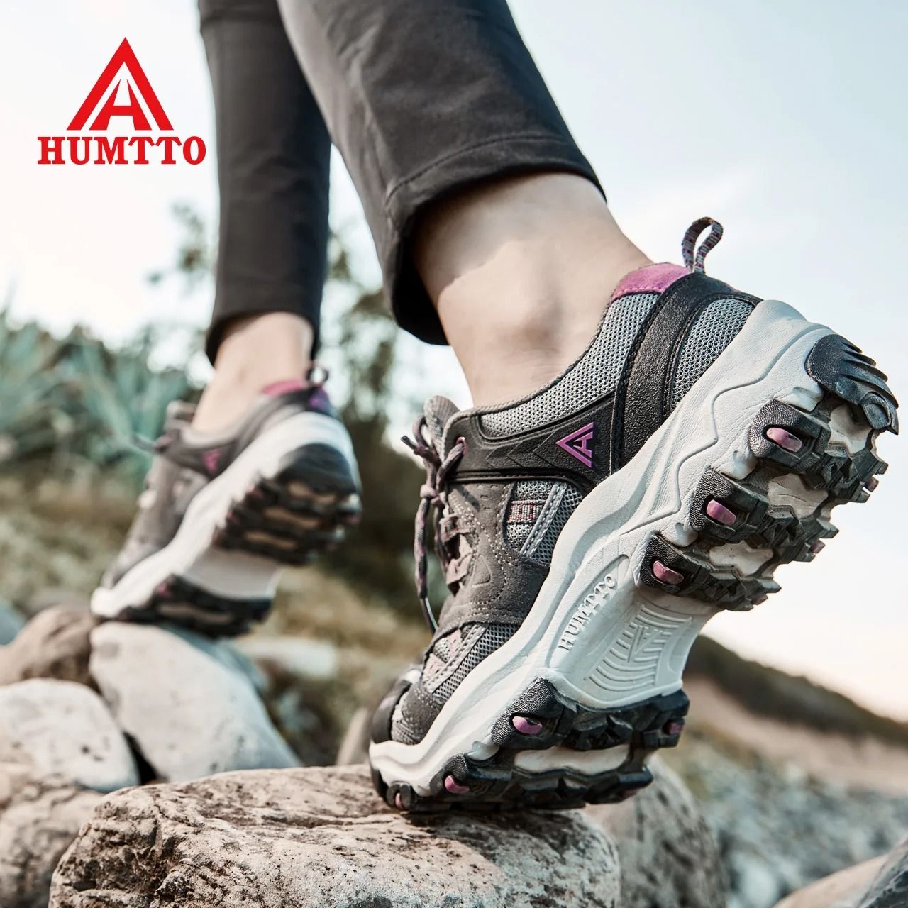 HUMTTO Womens Waterproof Lightweight Hiking Sneakers