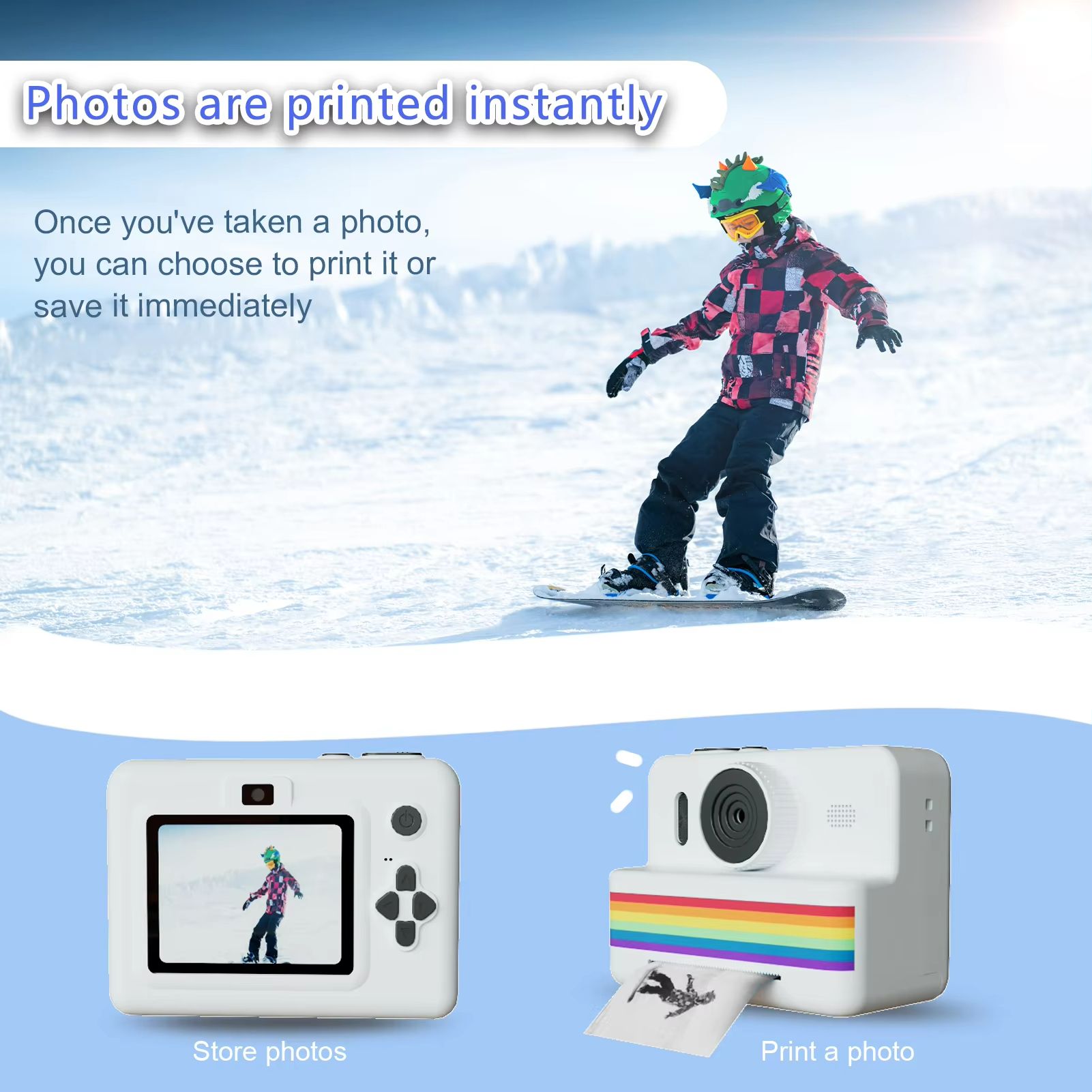 Kids Digital Camera with Instant Print – Mini HD Photography & Thermal Printer for Children