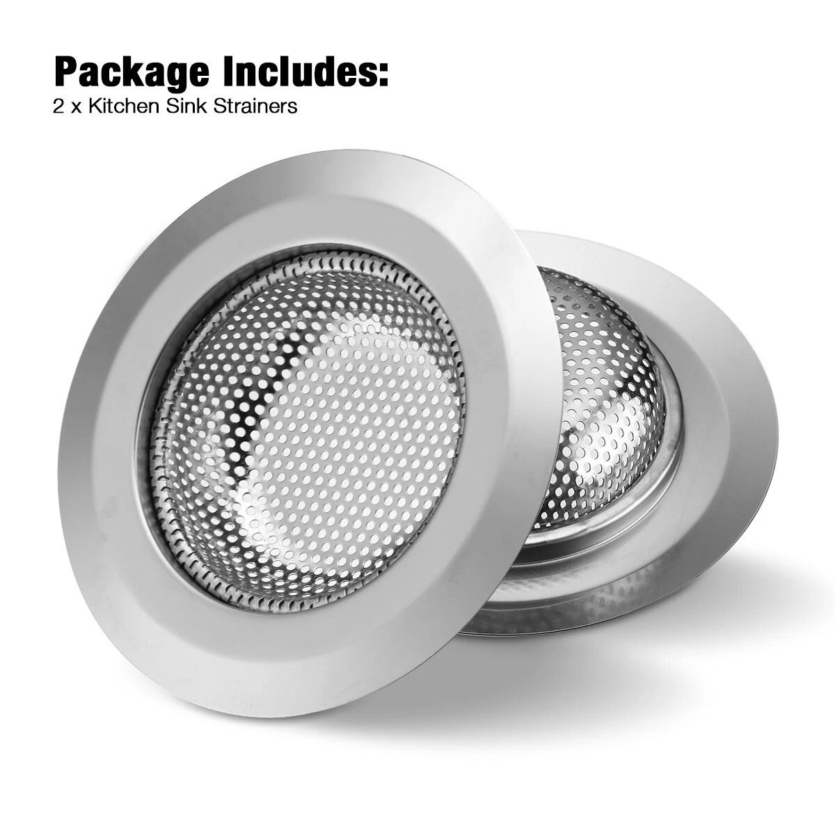 Kitchen Sink Strainer Stopper Stainless Steel Drain Basket Waste Plug