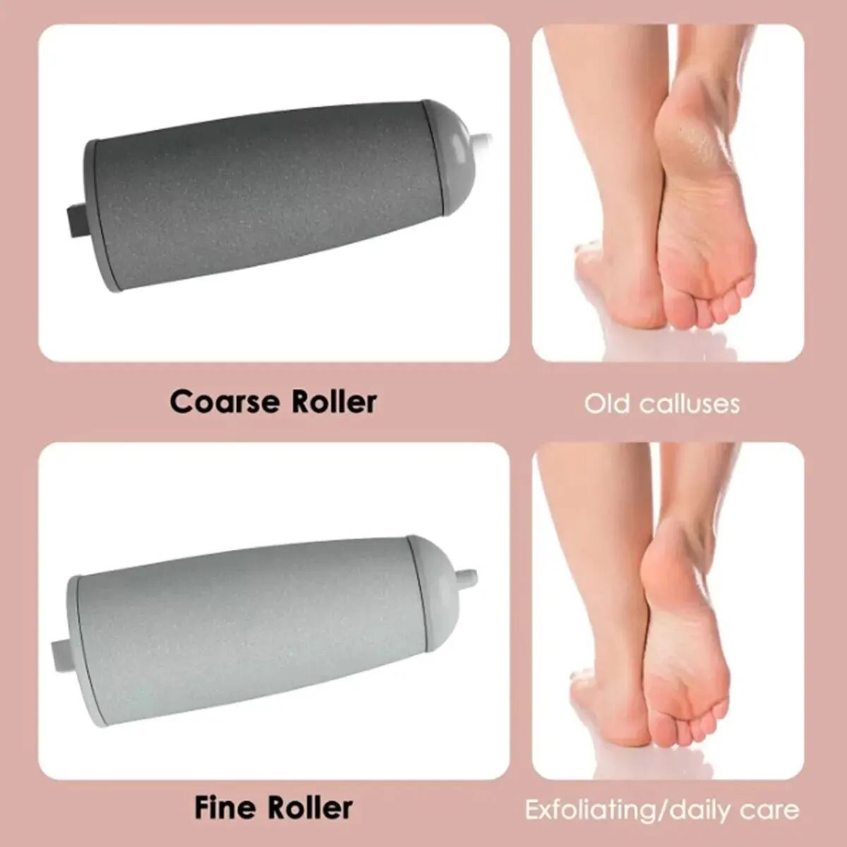 Electric Foot Grinder and Healing Tissue Remover Pink Pedicure Tool