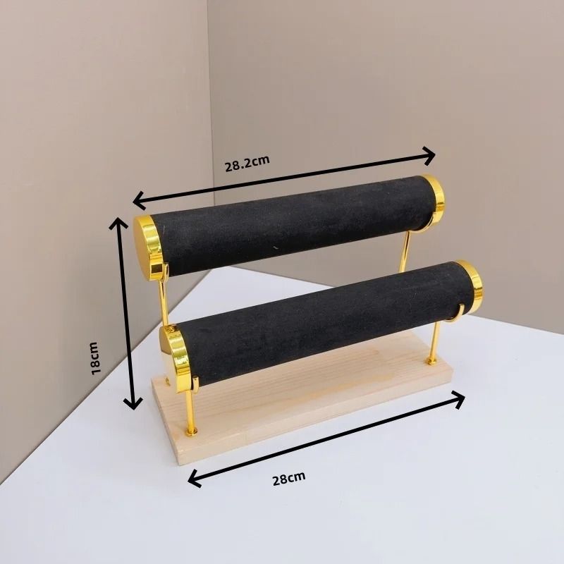 Detachable Bracelet Holder Stand Jewelry Display with Wooden Tray