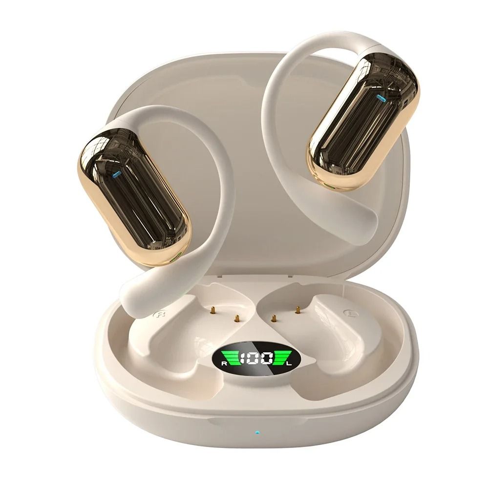 AI Translation Earbuds with Bluetooth 5.3, Open Ear Design, and ENC Noise Cancellation