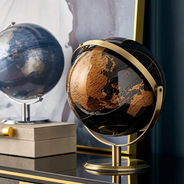 Retro Educational world globe desk decor for Kids Study and Home Office