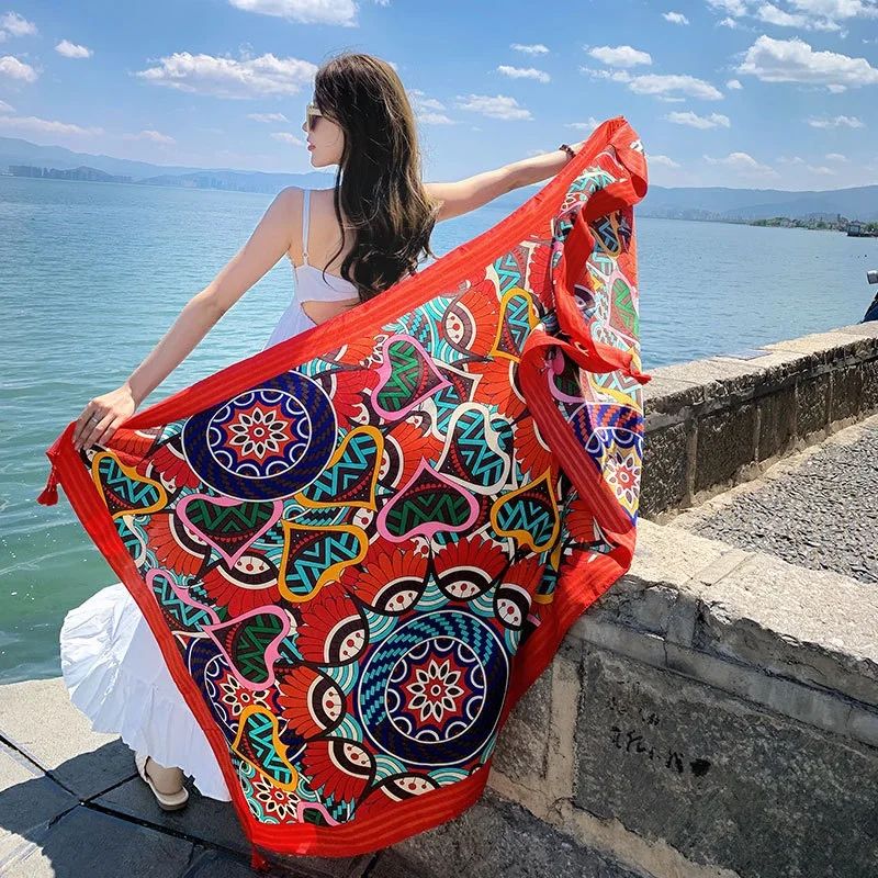 Large Beach Sarong Shawl Wrap Scarf