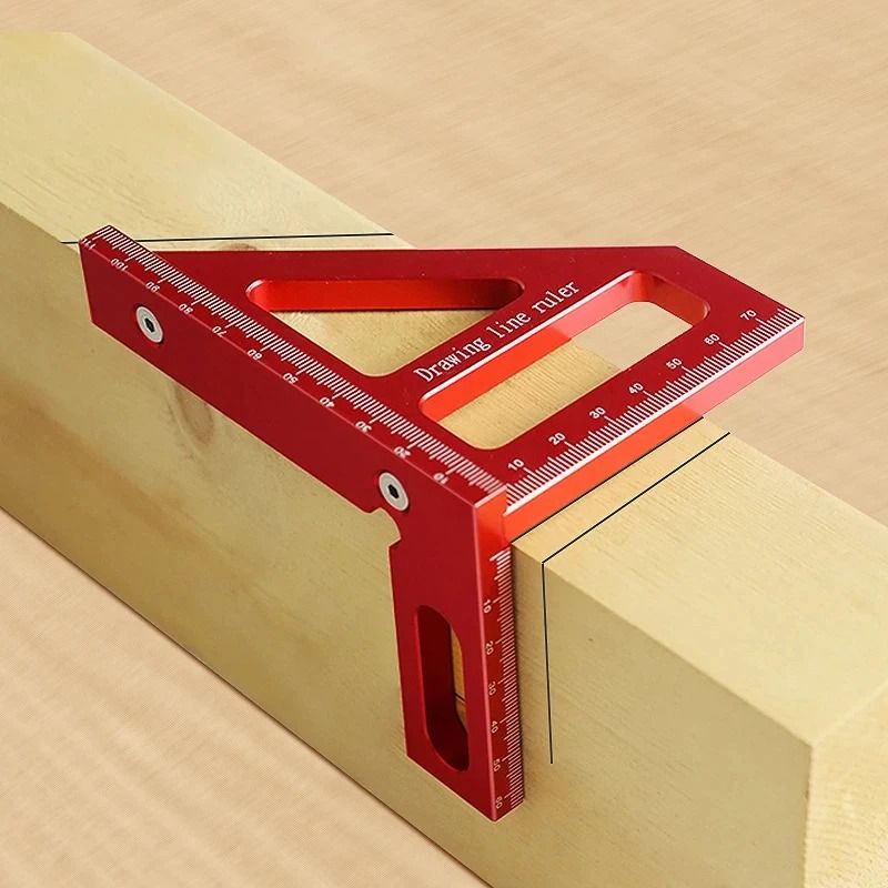 High-Precision Aluminum Alloy Woodworking Square & Miter Ruler