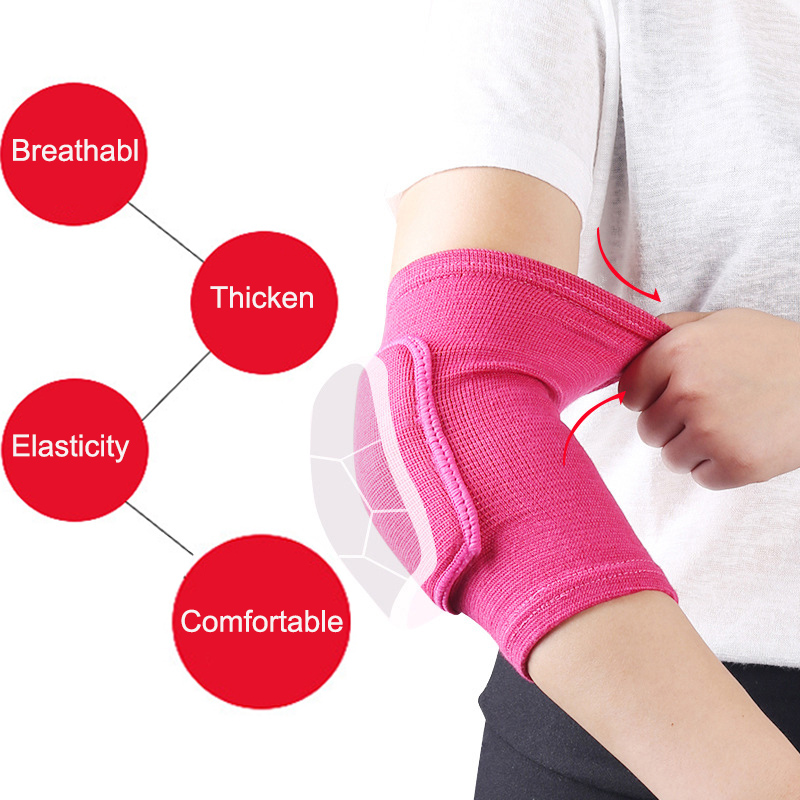 Thickened Sponge Elbow Knee Protectors, Elastic Guard Sleeve Pad for Basketball Volleyball, Adults Children Sport