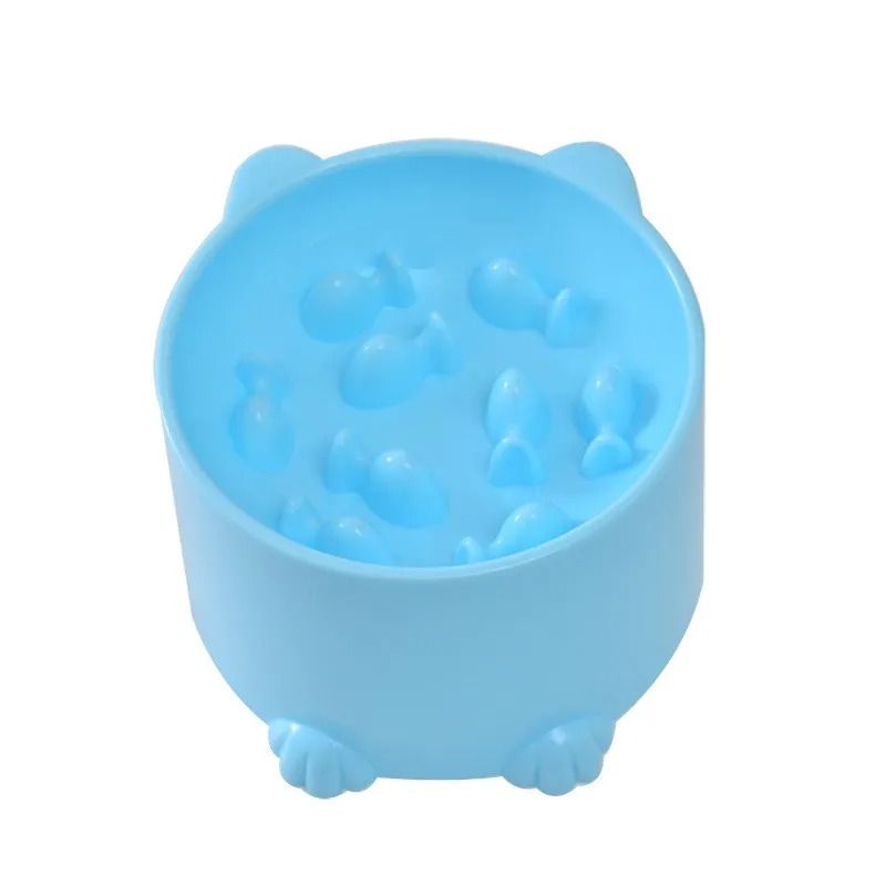 Slow Feeder Cat Bowl Anti Choking Pet Feeding Bowl with Neck Protection Design