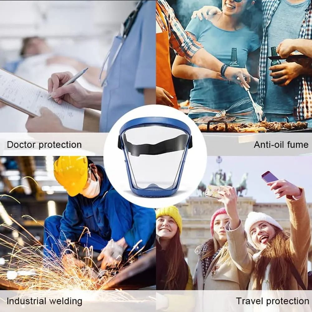 FULIER Transparent Anti-Fog Full Face Shield