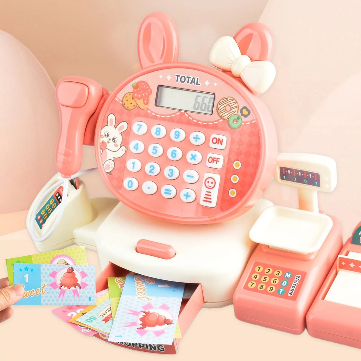 Supermarket Simulation Cash Register Set – Interactive Educational Grocery Toy