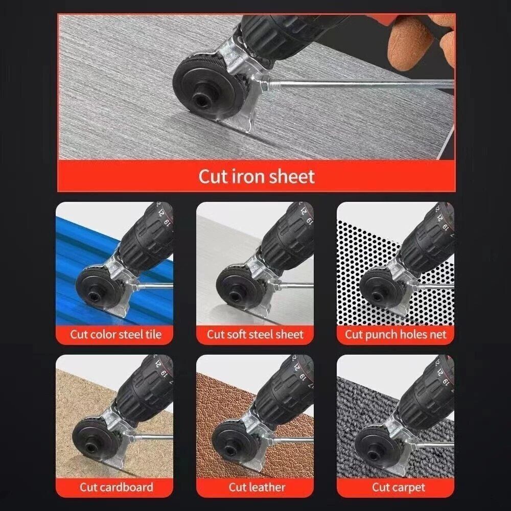 Metal Sheet Cutter Nibbler Saw, Electric Drill Shears Plate Cutter Attachment