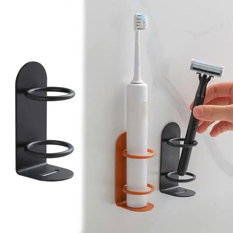 Wall-Mounted Electric Toothbrush Holder Holder Punch-Free Razor Holder Storage Shelf Toothbrush Organizer Bathroom Acces