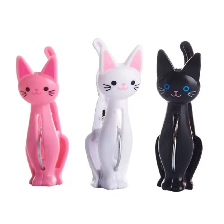 Cute Cat Clothespins Windproof Laundry Clips for Towels Clothes and Sheets