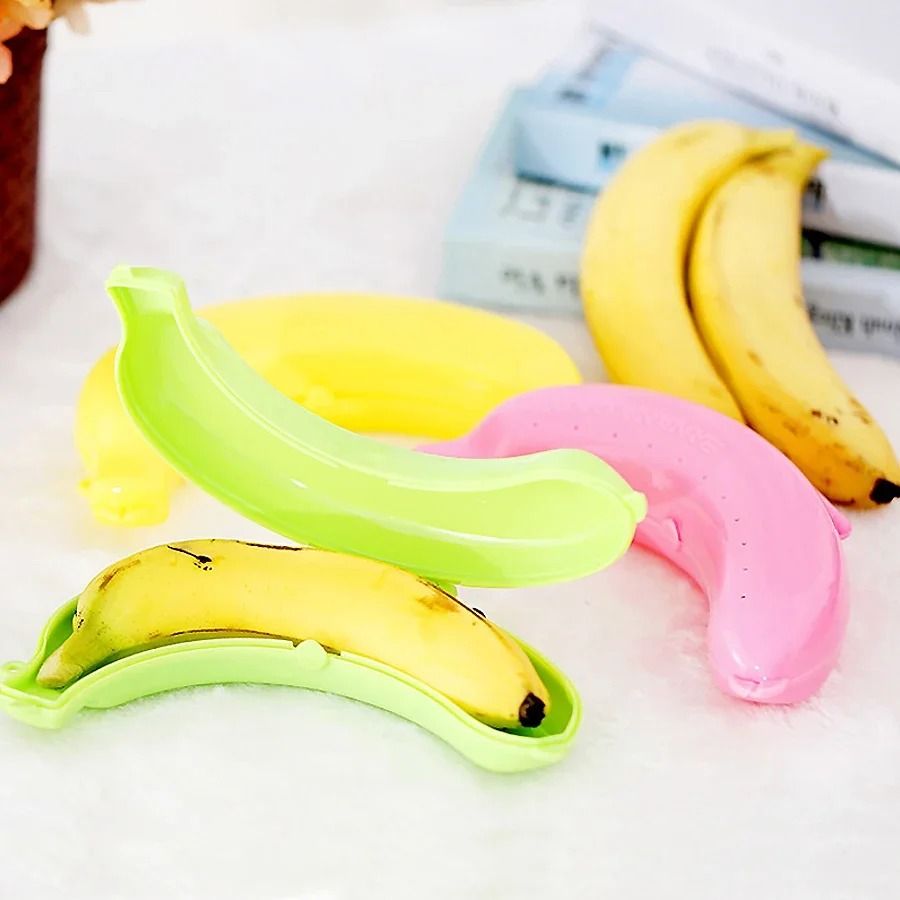 Portable Banana Storage Box Travel Banana Protector Case for Lunch Bags and Outdoor Snacks