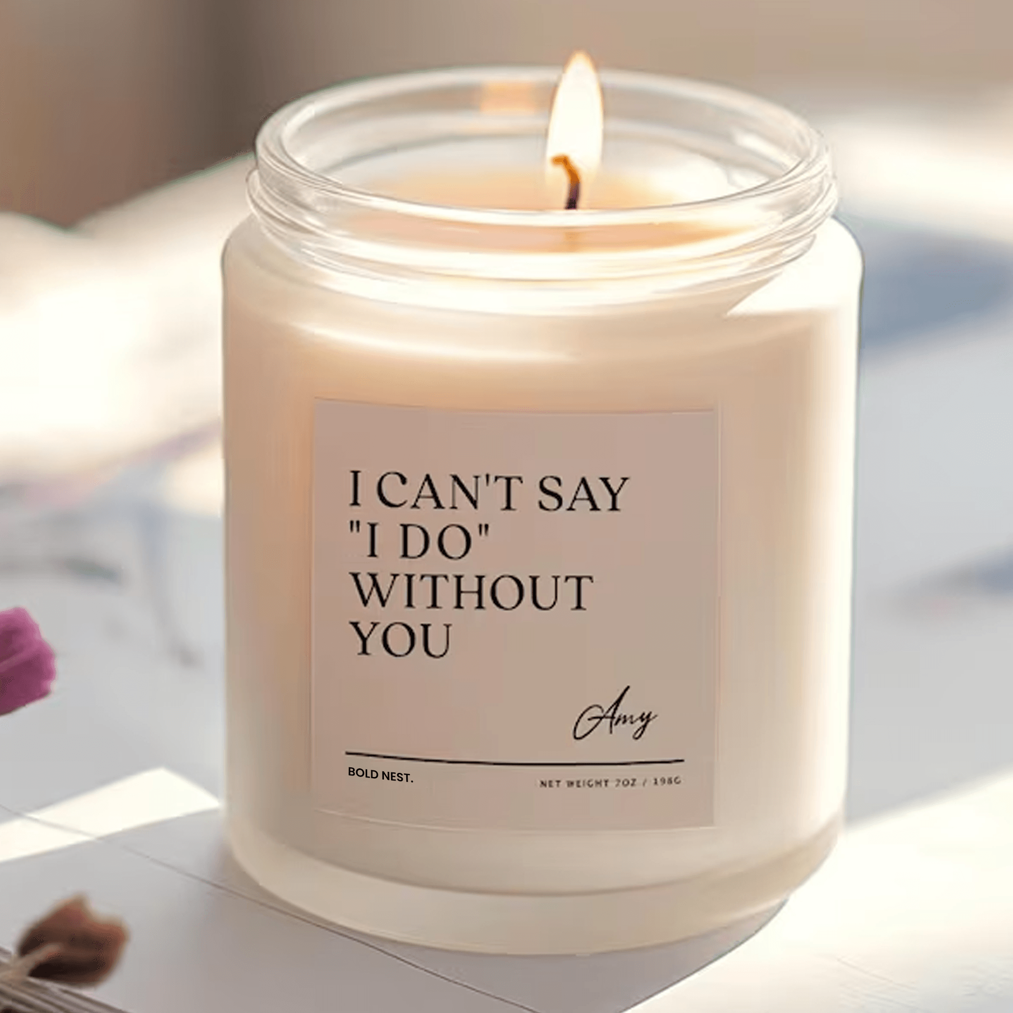 Custom Bridesmaid Candles, Personalized Bridesmaid Gifts, Bridesmaid Proposal, Bridesmaid Keepsake I Can't Say I Do With