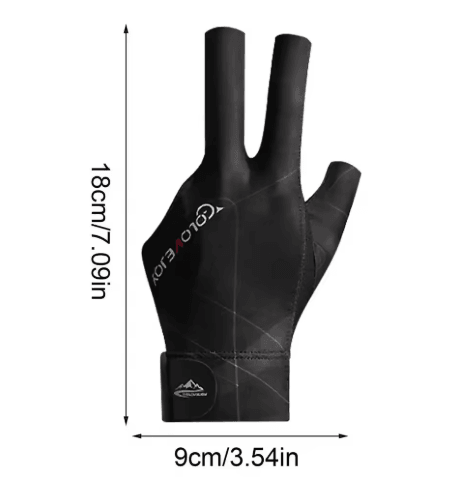 Open Finger Billiard Glove Breathable Polyester Snooker and Pool Glove with Adjustable Strap