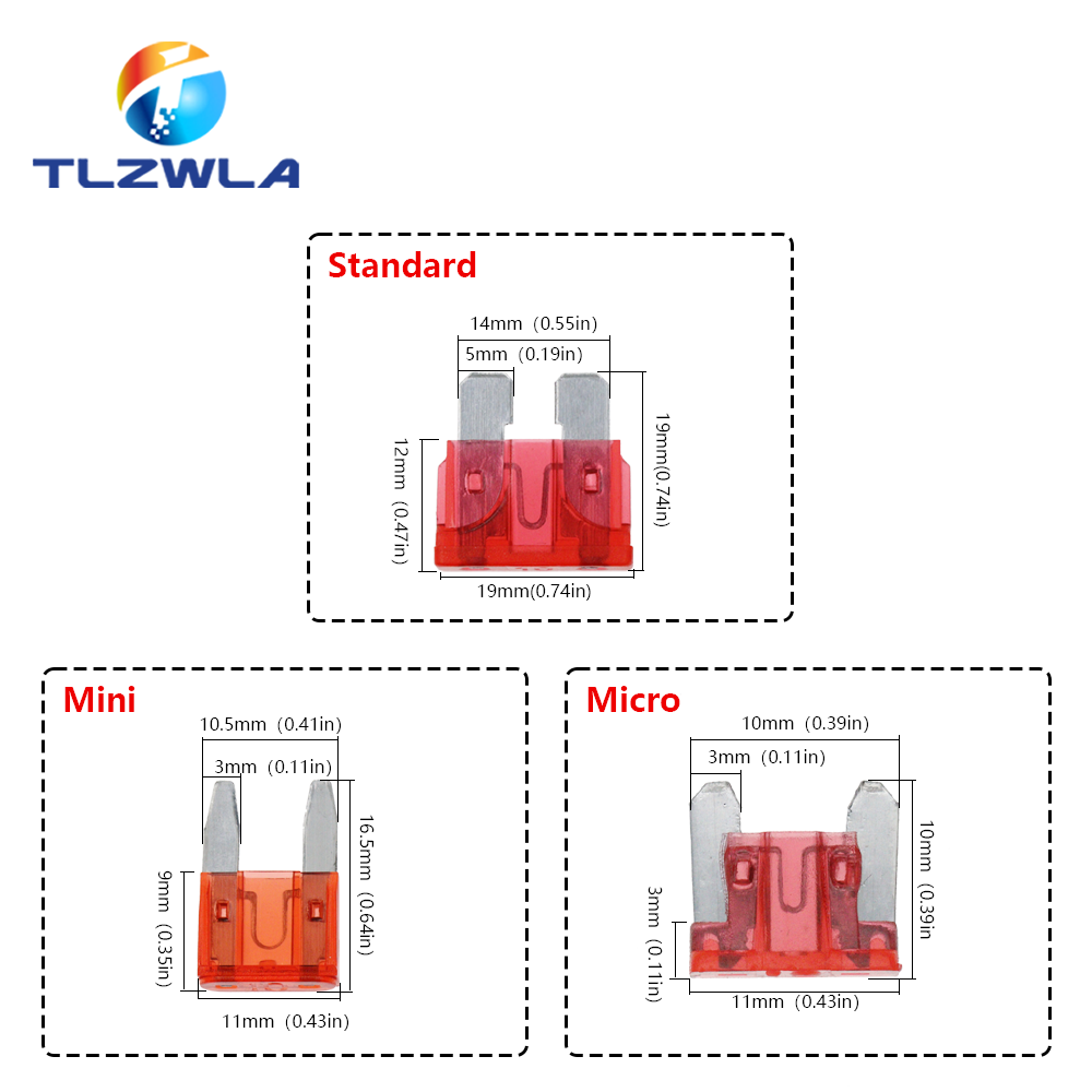 Waterproof Mini Auto Fuse Holder with Car Blade Fuses